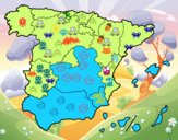 Desenho As Comunidades Autónomas de Espanha pintado por cybor