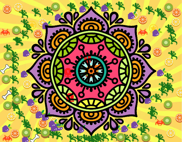 Desenho Mandala para relaxar pintado por BARBA1