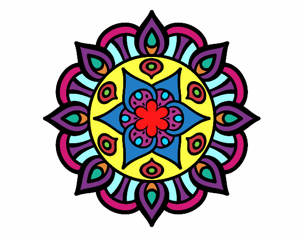 Desenho Mandala vida vegetal pintado por lywya12