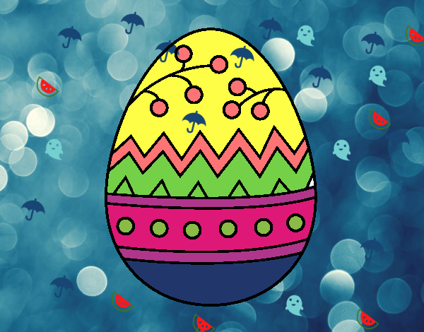 Desenho Um ovo de páscoa pintado por BARBA1