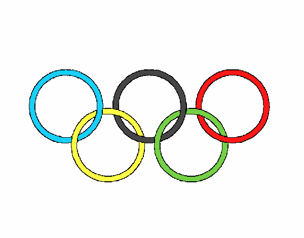 Desenho Argolas dos jogos olimpícos pintado por dirce
