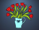Desenho Jarro de tulipa pintado por America 