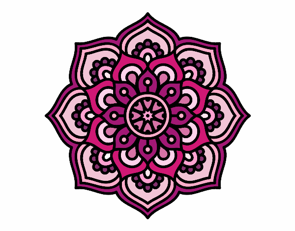Desenho Mandala flor de la concentração pintado por sara1