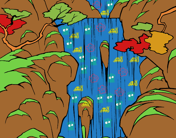 Desenho Cachoeira pintado por erico 