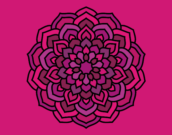 Desenho Mandala pétalas de flores pintado por yasmimramo