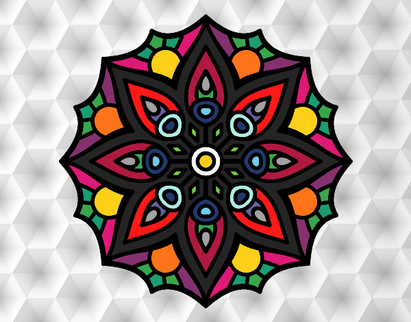 Desenho Mandala simetria simples pintado por Sabrina314