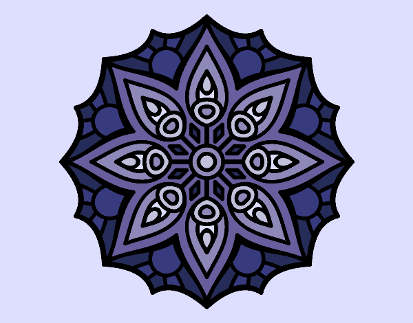Desenho Mandala simetria simples pintado por MayJ