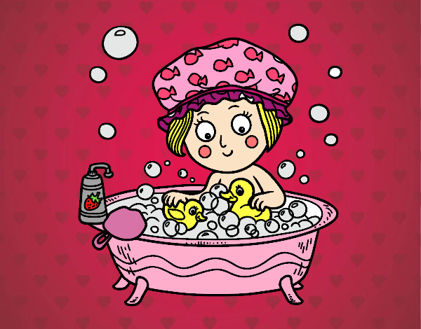 Luana brincando na banheira para refrescar o corpo por que hoje 29-09-16 tá muito calor né gente