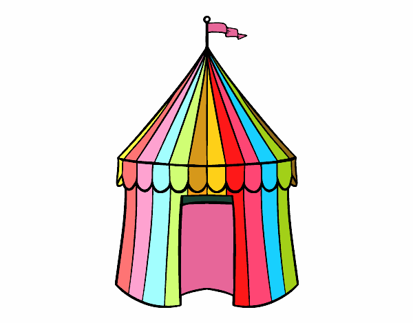 Desenho Tenda de circo pintado por Biiah