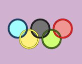 Desenho Argolas dos jogos olimpícos pintado por Anton