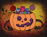 Desenho Doces de abóbora de Halloween pintado por Josie 