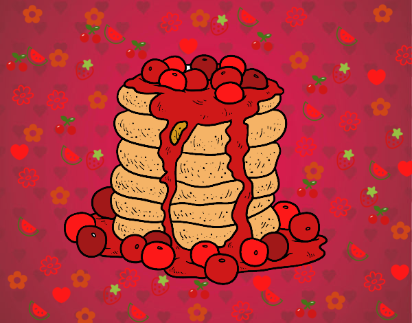 Desenho Pancakes pintado por MIMIMLOVE