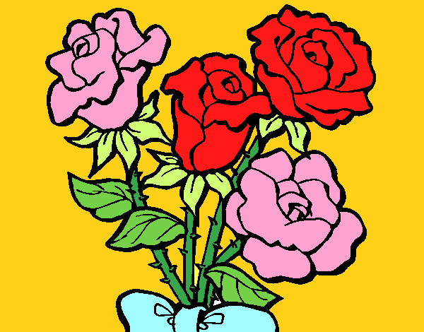 Desenho Ramo de rosas pintado por Anton