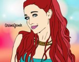 Desenho Ariana Grande com coleira pintado por Gisla