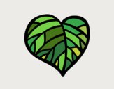 Desenho Coração verde pintado por Larix