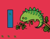Desenho I de Iguana pintado por novinha