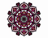 Desenho Mandala para a concentração mental pintado por Silma 