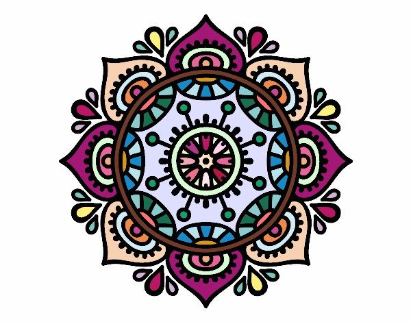 Desenho Mandala para relaxar pintado por Miguel07