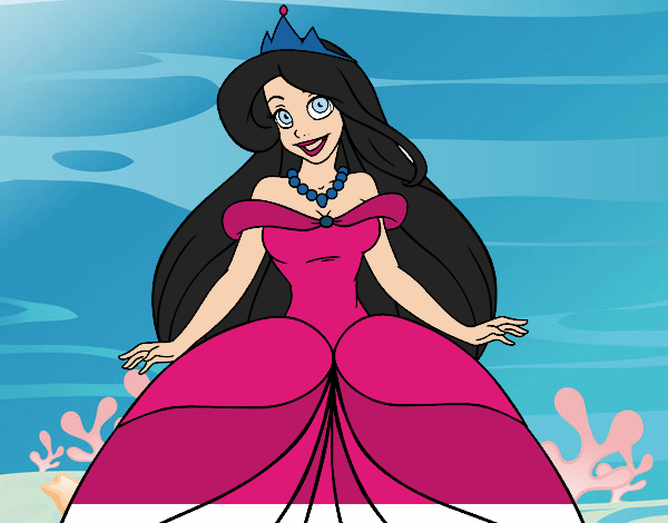 Desenho Princesa Ariel pintado por Gisla