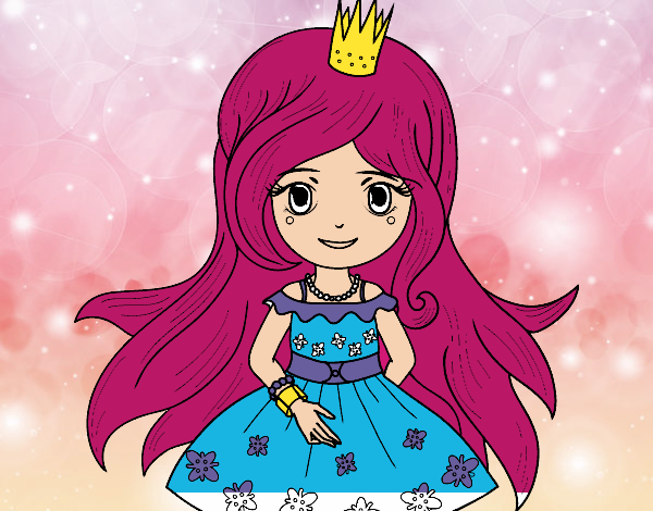 Desenho Princesa primavera pintado por Gisla