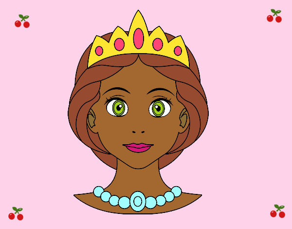 Desenho Rosto de princesa pintado por YanneLima