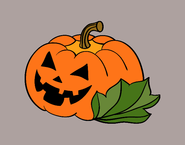 Desenho Abóbora de halloween decordada pintado por ColdFlower