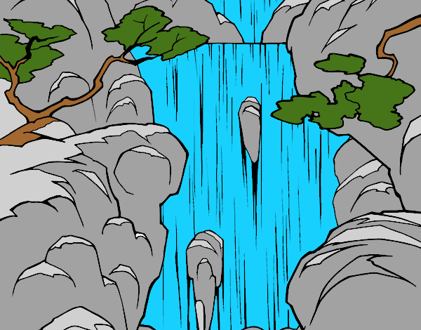Desenho Cachoeira pintado por 3366