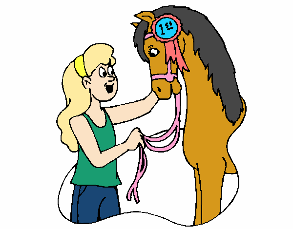 Desenho Cavalo vencedor pintado por Jujuli