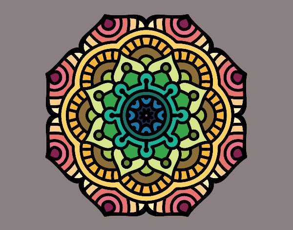 Desenho Mandala flor conceitual pintado por ColdFlower