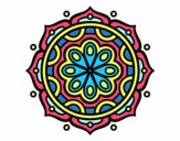 Desenho Mandala para meditar pintado por LoloK