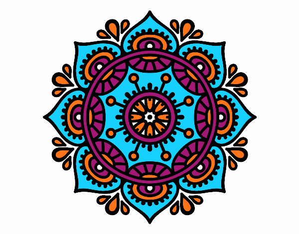 Desenho Mandala para relaxar pintado por 3366
