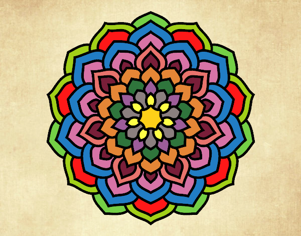 Desenho Mandala pétalas de flores pintado por JamillyPG