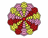 Desenho Mandala pétalas de flores pintado por raiska