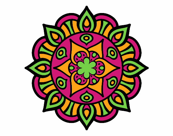 Desenho Mandala vida vegetal pintado por 3366