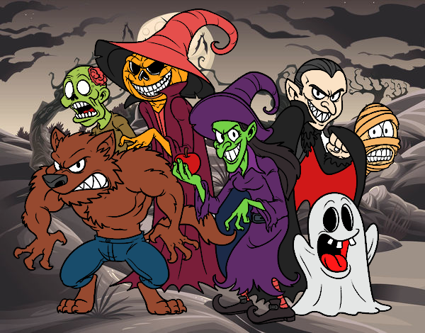 Desenho Monstro do Halloween pintado por JamillyPG