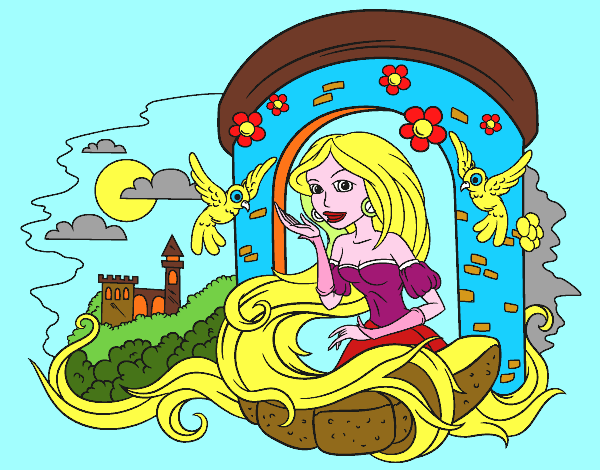 Desenho Princesa Rapunzel pintado por CRIADO