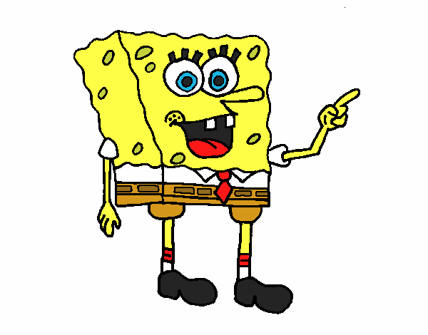 Desenho SpongeBob 5 pintado por Jujuli