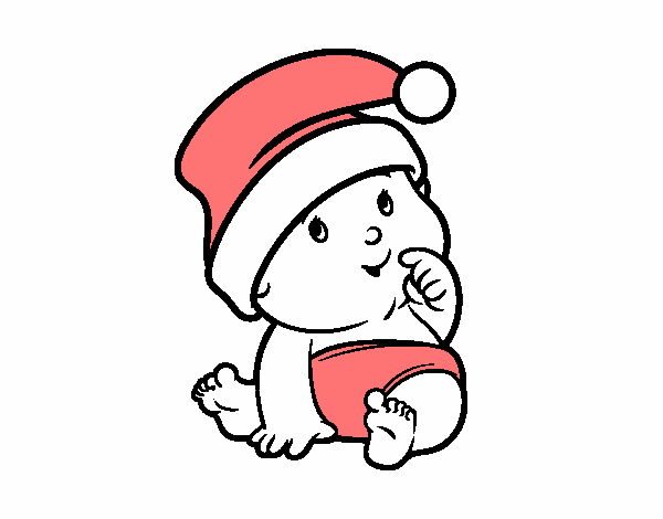  Bebê com chapéu de Papai Noel