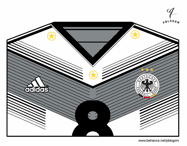 Camisa da copa do mundo de futebol 2014 da Alemanha