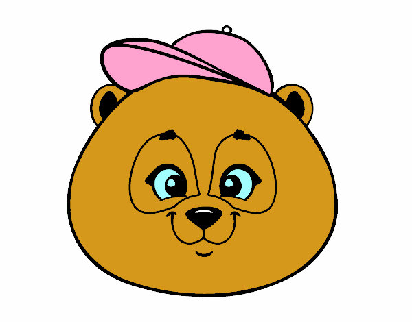 Desenho de Cara de urso panda com gorro pintado e colorido por Usuário não  registrado o dia 25 de Outobro do 2016