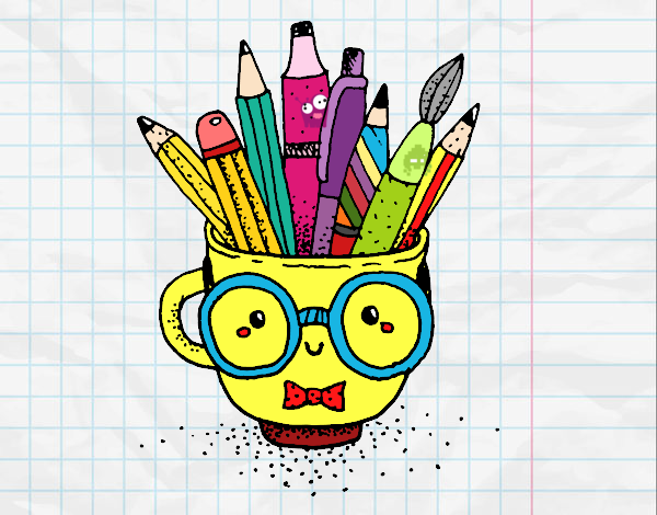 Desenho Copo animado com lápis pintado por MelDeAbelh