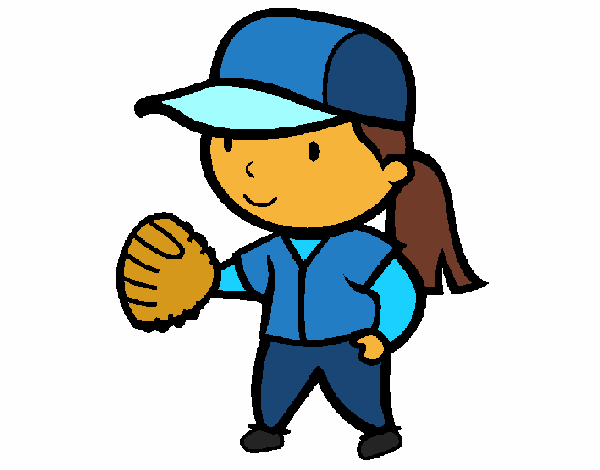 Desenho Jogadora de basebol pintado por Jujuli