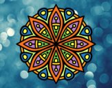 Desenho Mandala para a concentração pintado por NINA2017