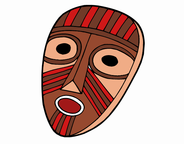 Desenho Máscara de surpresa pintado por Silma 