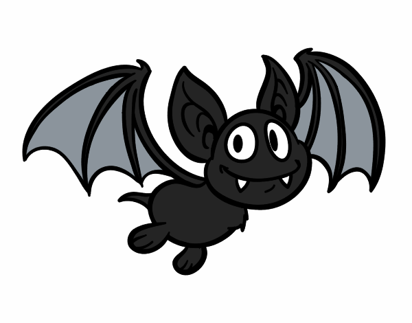 Desenho de Um morcego do Halloween para Colorir - Colorir.com
