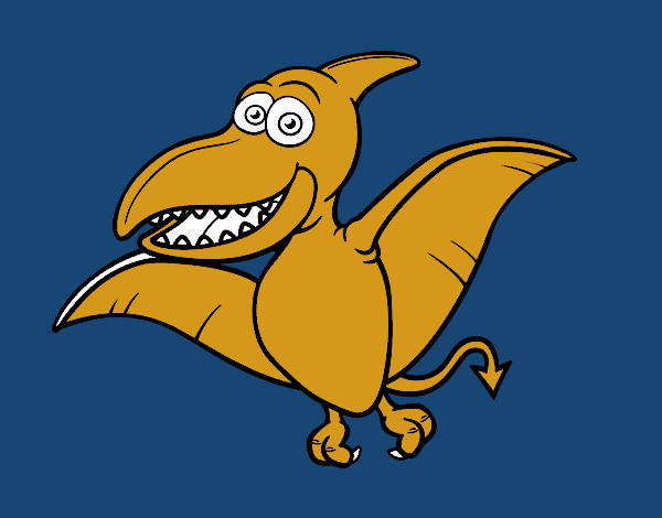 Desenho Pterossauro pintado por Clarice1