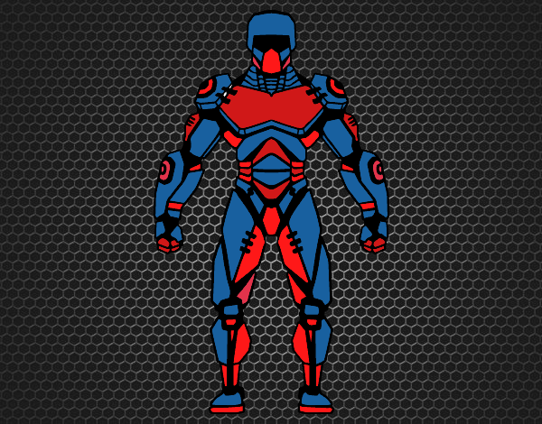 Desenho Robô lutador pintado por ROSE123