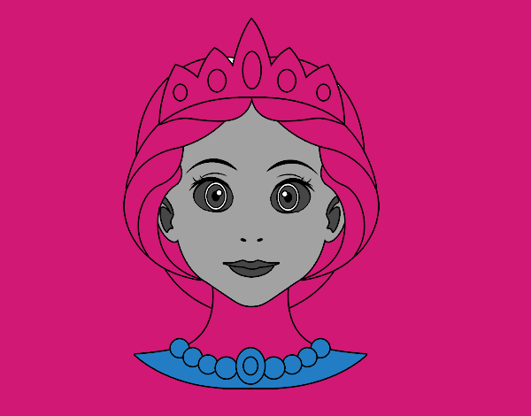 Desenho Rosto de princesa pintado por Surya