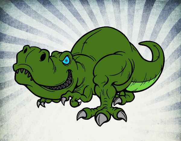 Desenho Tyrannosaurus Rex pintado por iFoxin