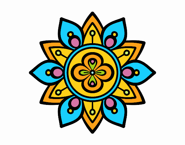 Desenho Mandala flor de lótus pintado por VOVOTERESA